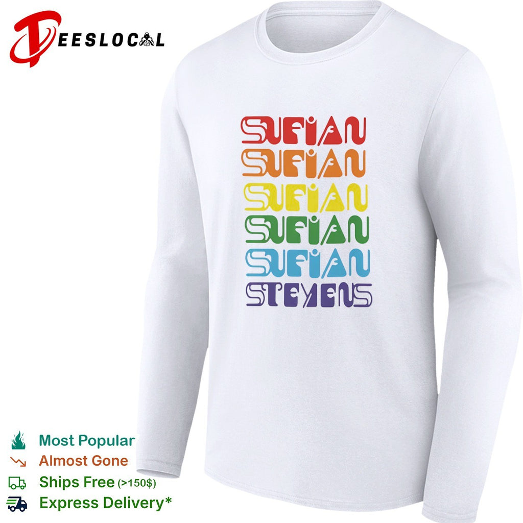Sufian Stevens colorful retro shirt
