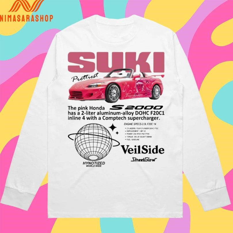 Suki Prettiest S2000 The Pink Honda Has A 2-Liter Aluminum-alloy Hohc F20c1 Inline 4 With A Comptech Supercharger Shirts