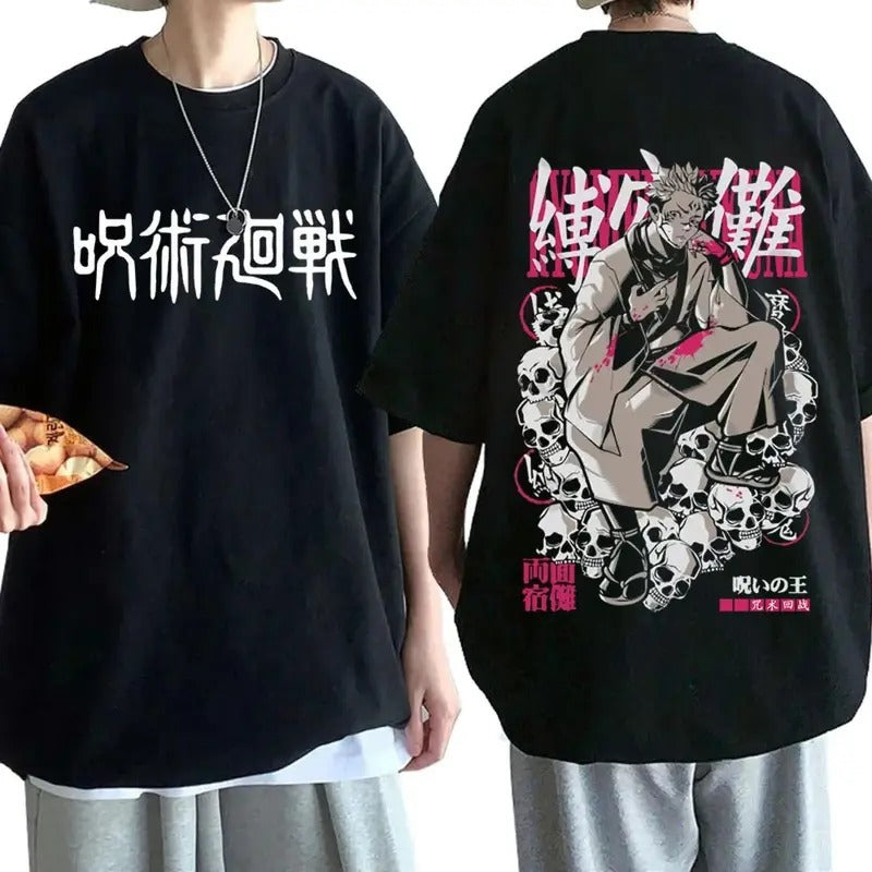 Sukuna 2 Sides Shirt JJK Anime Shirt Ryomen Sukuna Jujutsu Kaisen Hoodie Sweatshirt Crew Neck Sweatshirt, Hoodie, Comfort...