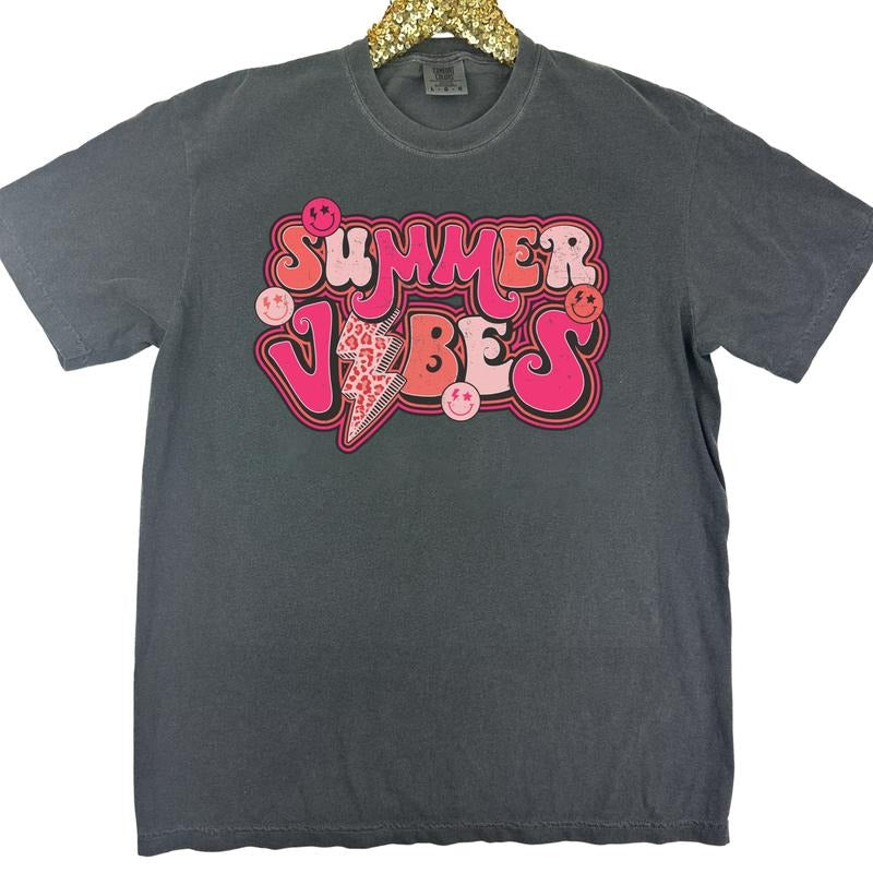 Summer  Vibes Comfort Colors T-Shirt 'NLB' Hoodie, Sweatshirt | PrintMintTees.com
