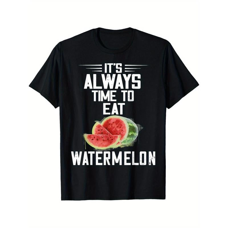 Summer Fruit Lover It's Always Time To Eat Watermelon T-Shirt made in usa Hoodie Sweatshirt | PrintMintTees.com