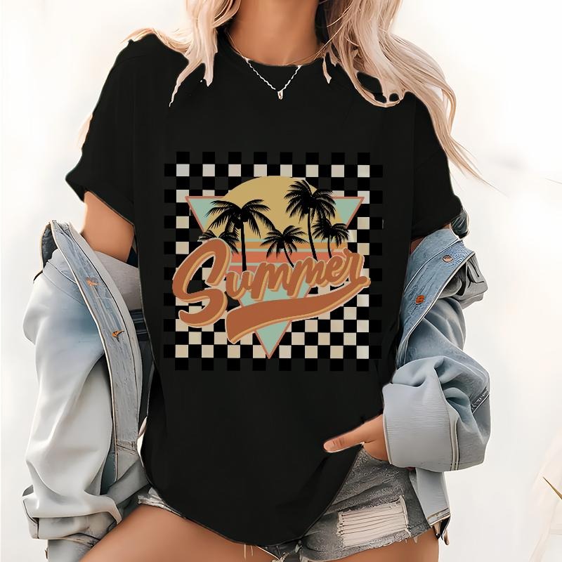 Summer Theme T Shirt, Cute Summer Tops, Hello Summer Tee, Vacation Shirt, Summer T-Shirts For Women, Vacay Mode, Summer...