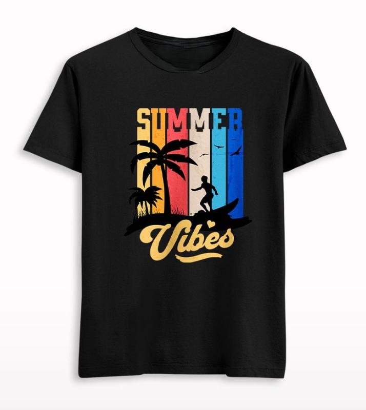 Summer Vibes Beach and Surf T-shirt Gift For Her,Him- graphic tee Menswear Top Tshirt casual crew neck t-shirt Hoodie...