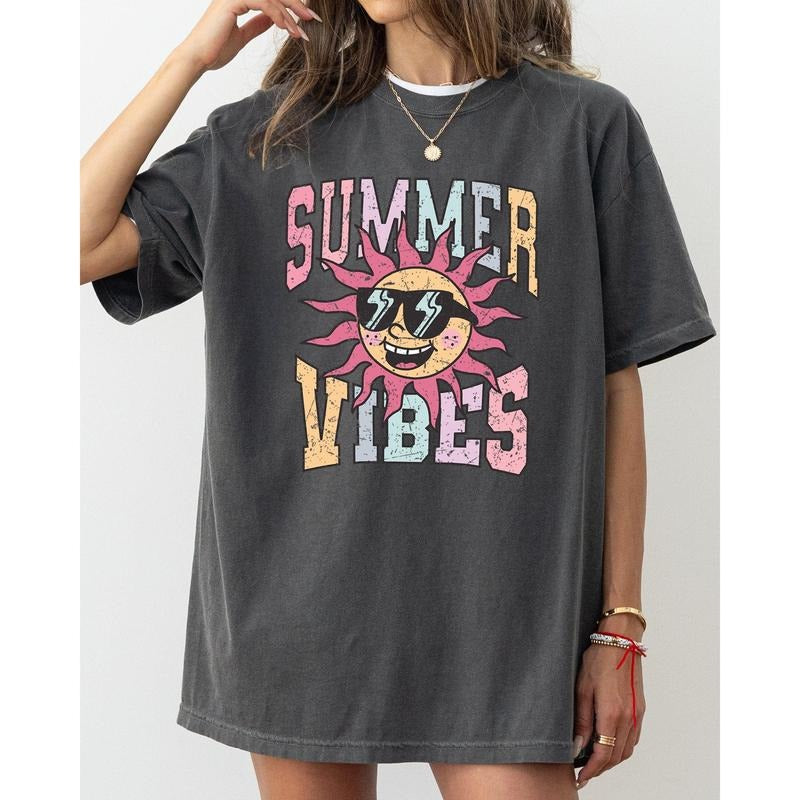 Summer Vibes, Retro, Hot Girl Summer, Beach Vacation Tshirt, Women's Comfort Color Tee, Tshirt Hoodie Sweatshirt