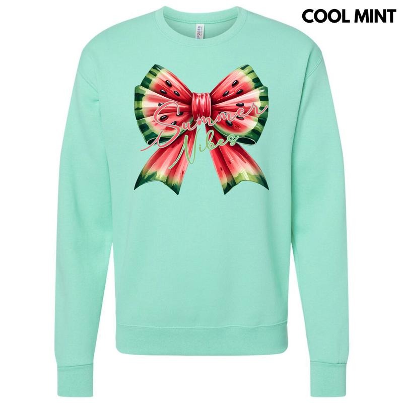 Summer Watermelon Bow Sweatshirt 'NLB' Shirt Hoodie | PrintMintTees.com
