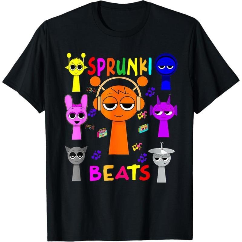Summer t Shirts Sprunki Beats Funny Sprunki team Sprunki Game For Kids T-Shirt Hoodie Sweatshirt | PrintMintTees.com