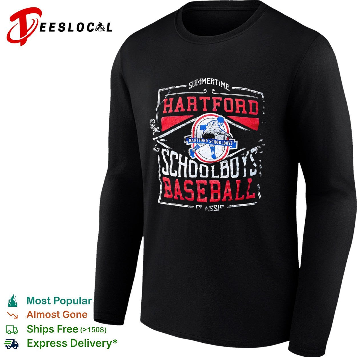 Summertime Hartford Schoolboys Baseball Classic Hartford Schoolboys logo team shirt
