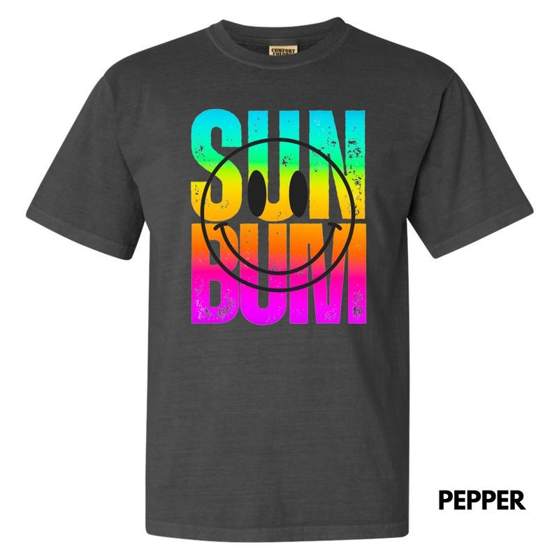 Sun Bum Colorful Happy Face Comfort Colors 'NLB' T-Shirts, Hoodie, Sweatshirt