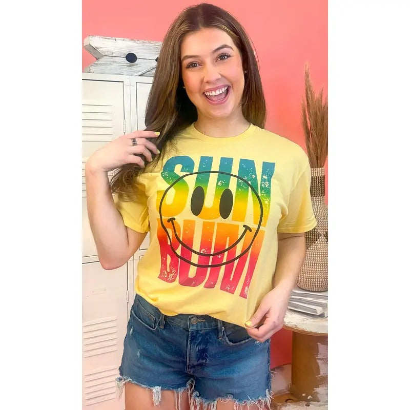 Sun Bum Smiley Graphic Shirt Hoodie Sweatshirt | PrintMintTees.com
