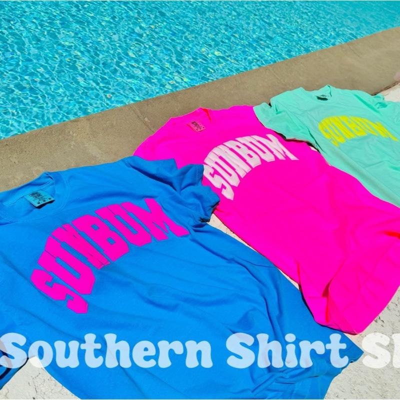 Sun Bum puff print Comfort Colors Tee | summer comfort colors t shirt | Trendy Summer T shirt | puff print graphic tee...