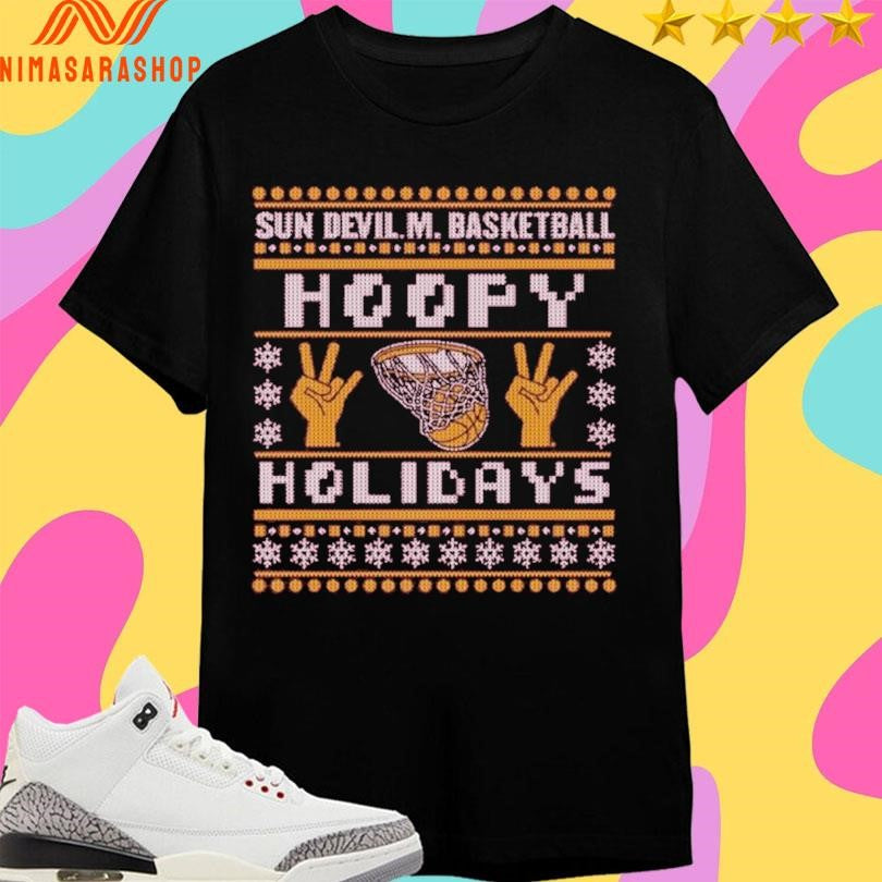 Sun Devil M Basketball Hoopy Holidays Christmas 2025 Shirts