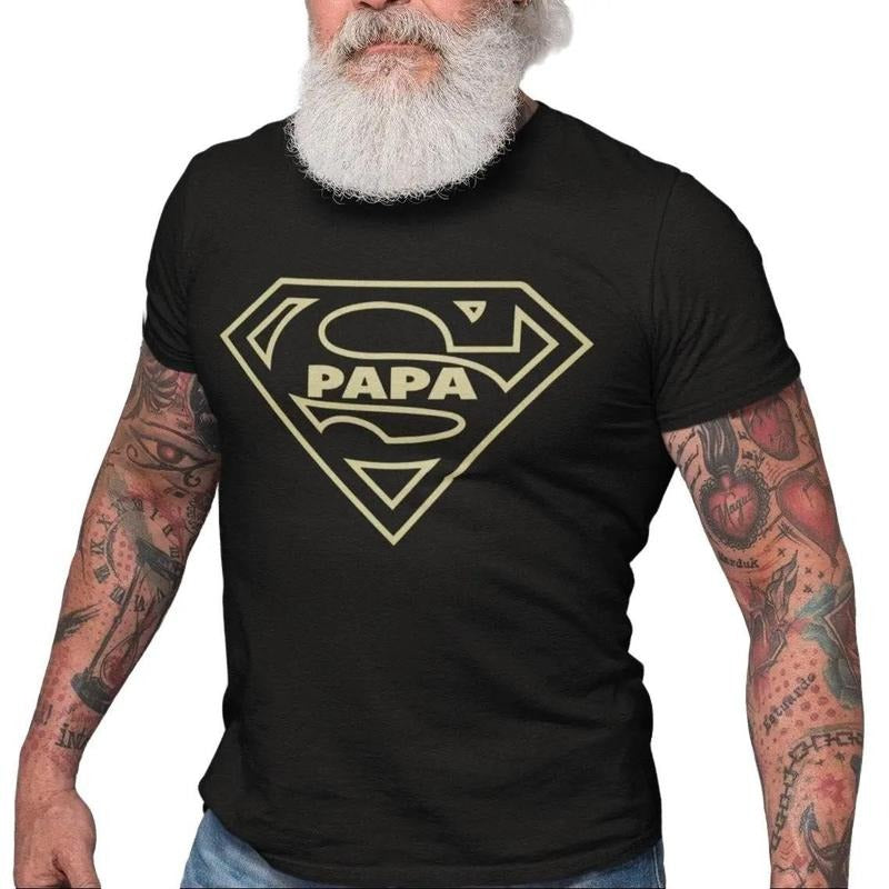 Super Papa T-shirt, Father's Day Shirt Gift, Superhero Grandpa T-shirt, Best Gifts for Papa, New Grandfather Tee Shirt...