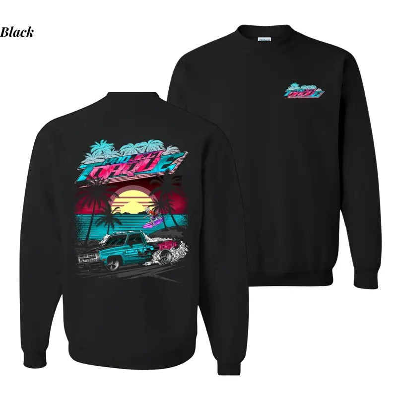 Super Pickup Truck C10 Miami Sweatshirt, Graphic Shirt for Supercar Enthusiasts, Unisex Cotton Casual Top for Men Hoodie