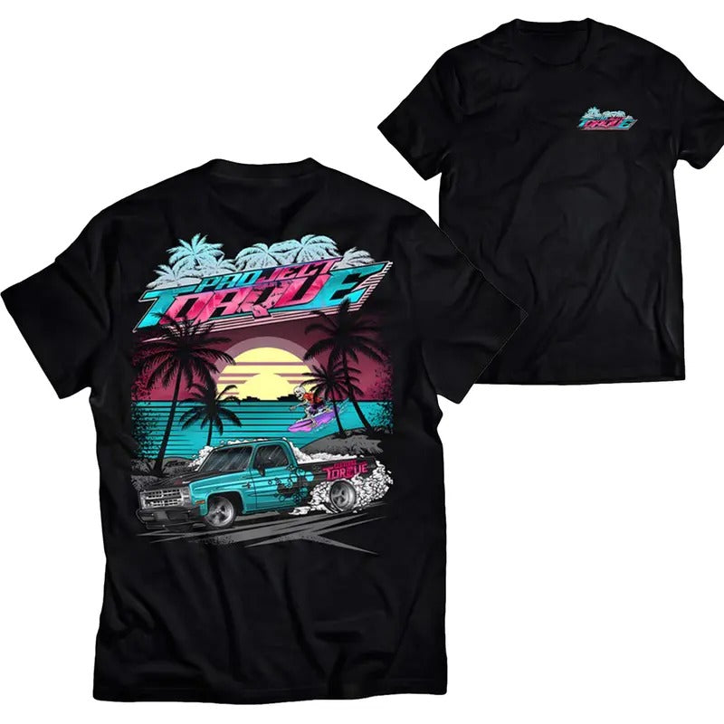 Super Pickup Truck C10 Miami T-Shirt, Graphic Tee for Supercar Enthusiasts, Unisex Cotton Casual Top for Men Hoodie...