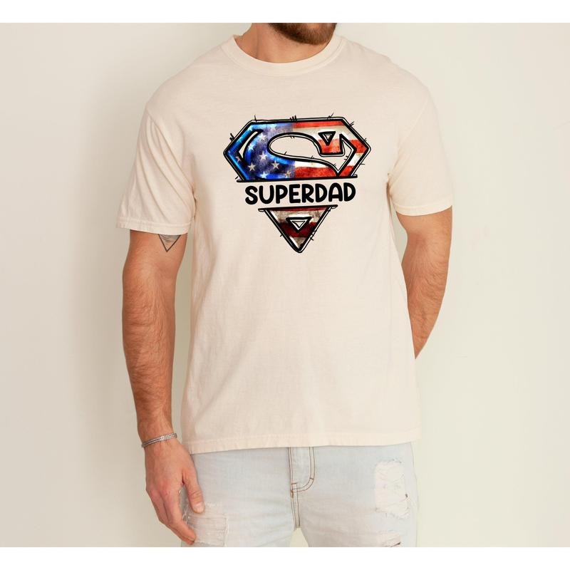 Superdad, Dad, Father's Day Gift, Husband, USA, America Tshirt, Women's Comfort Color Tee, Tshirt Hoodie Sweatshirt