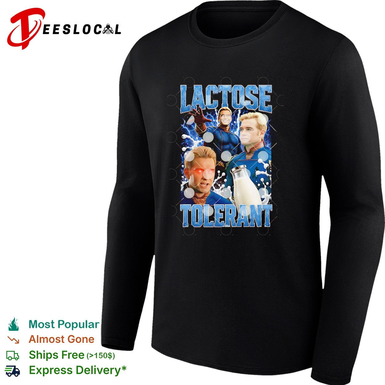 Superhero parody lactose tolerant milk shirt