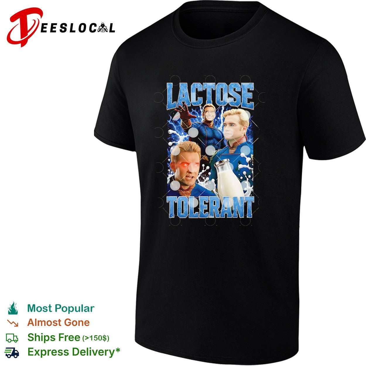 Superhero parody lactose tolerant milk shirt