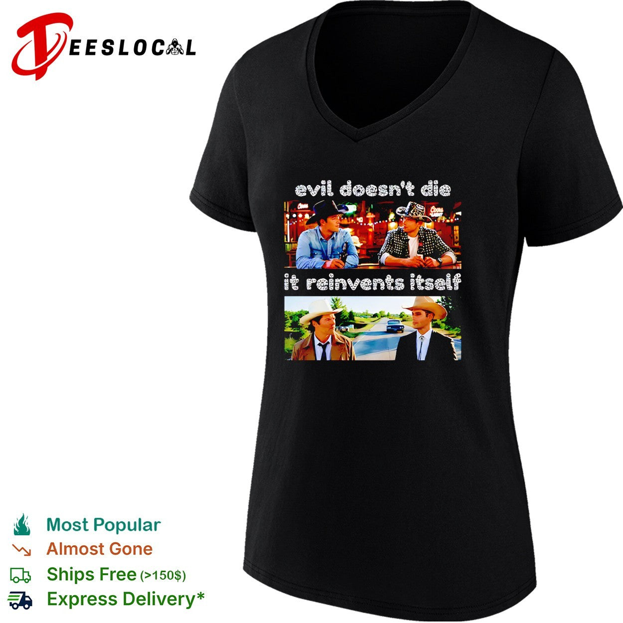 Supernatural x 9 1 1 Lone Star Mashup Evil Doesn’t Die It Reinvents Itself shirt