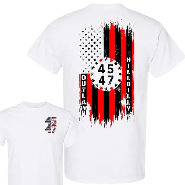 Support Trump President 2024 in the Upcoming Election with the Trump 45 47 2 Sided TShirt, Gift for Trump Supporters,...