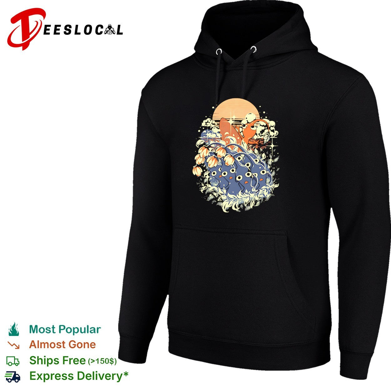 Surfing Pikmin Good Wave sunset reto shirt