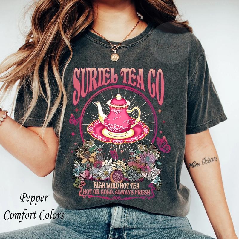 Suriel Tea Co Court Thorns Roses Shirt Bookish Suriel Tea Book Club T-Shirts, Hoodie, Sweatshirt