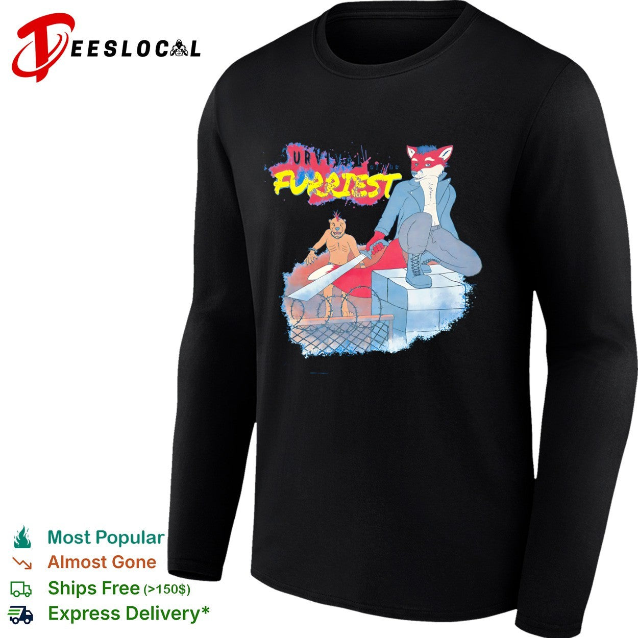 Survival of the Furriest fox machete shirt