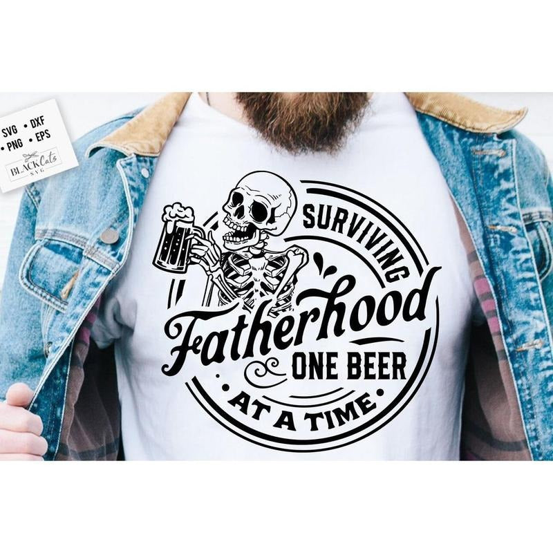 Surviving fatherhood one beer at a time shirt, Father's Day shirt Hoodie Sweatshirt | PrintMintTees.com
