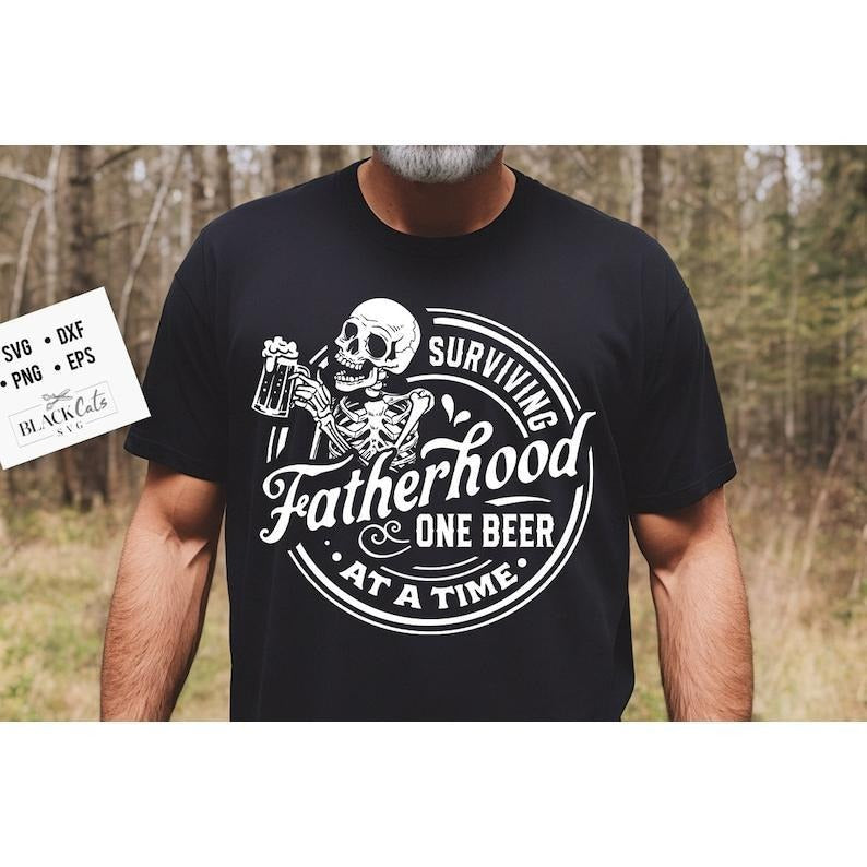 Surviving fatherhood one beer at a time t-shirt,, Father's Day t-shirt,, Funny Dad t-shirt,, Birthday Dad Hoodie, T-shirt...