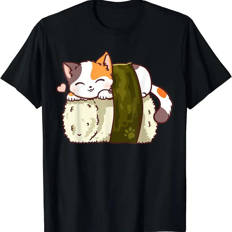 Sushi Cat Kawaii Anime Neko Japanese TShirt Hoodie Sweatshirt | PrintMintTees.com