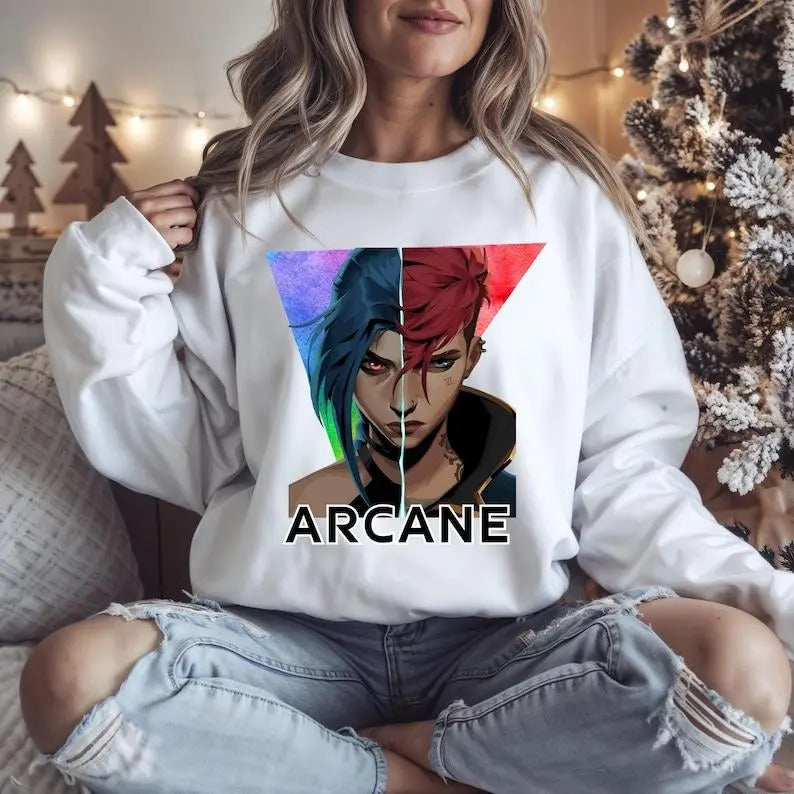 Sweatshirt Jinx Inspired Champion Jinx Style Hoodie Zaun Hoodie Jinx Slyle Unisex Sweater Trendy Hoodie Unique Sweatshirt...