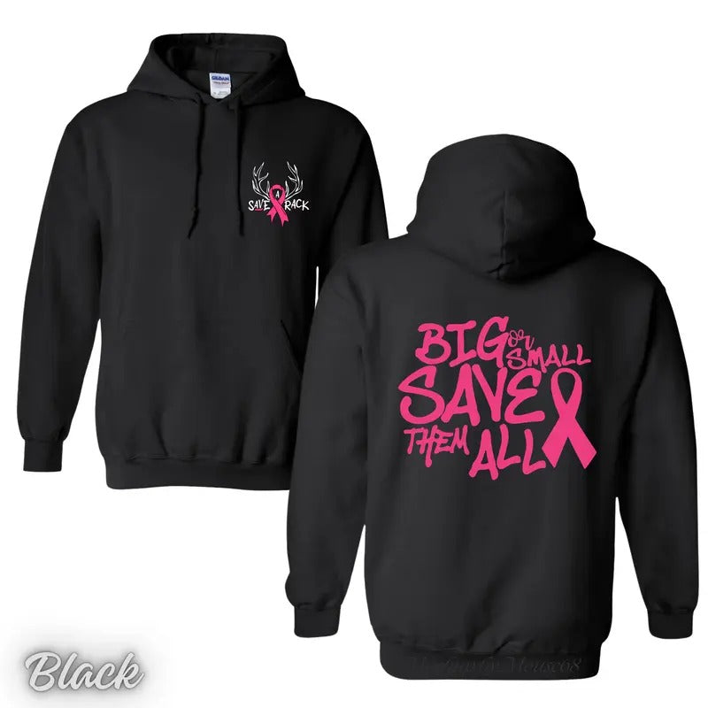Breast Cancer Awareness Save A Rack Shirt/Hoodie/Sweatshirt, Retro Crewneck, Cotton, Menswear Tops | PrintMintTees.com
