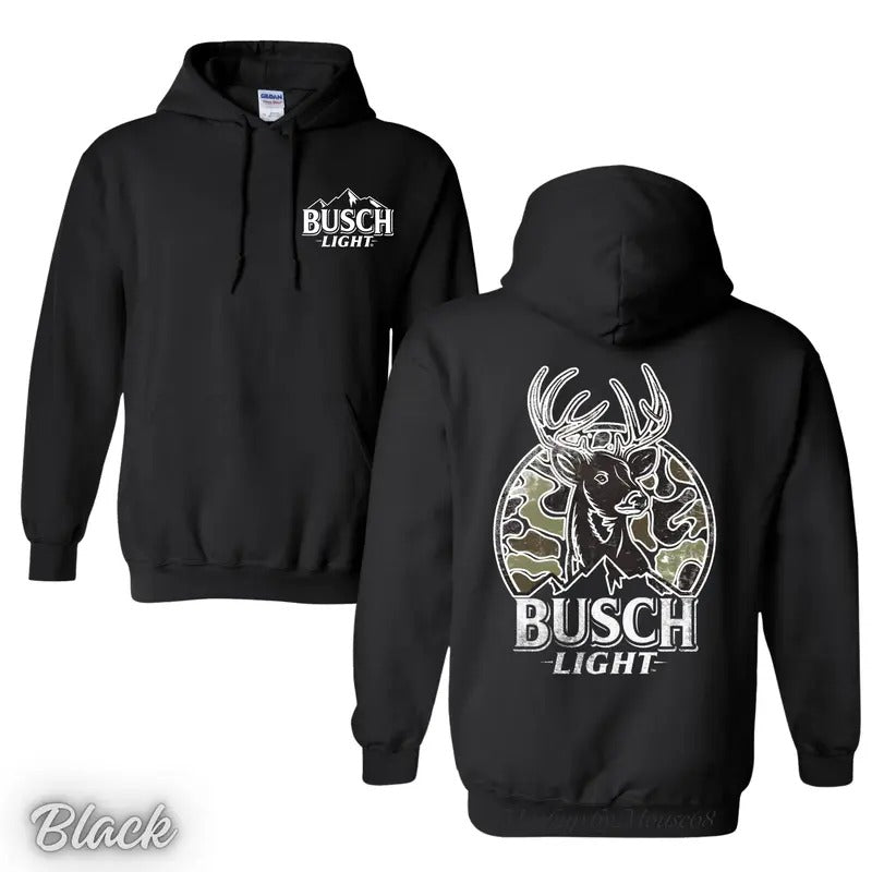 Vintage Hunting Busch Light 2024 Can Camo Shirt/Hoodie/Sweatshirt, Retro Crewneck, Cotton, Menswear Tops | PrintMintTees.com