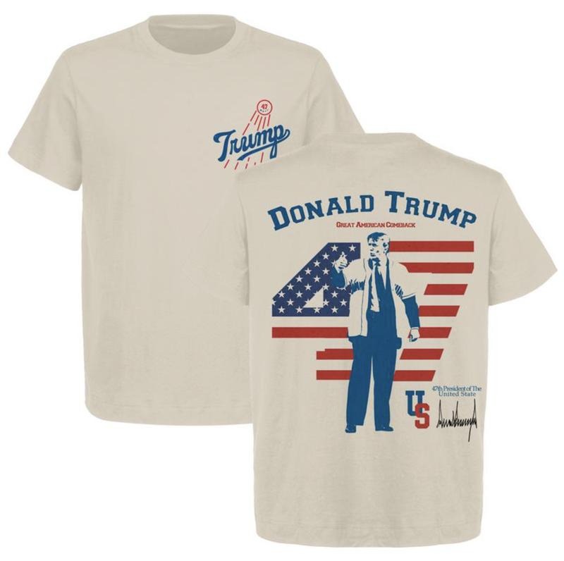 Donald Trump Dodg ers 2024 Shirt/Hoodie/Sweatshirt, Retro Crewneck, Cotton, Menswear Tops | PrintMintTees.com