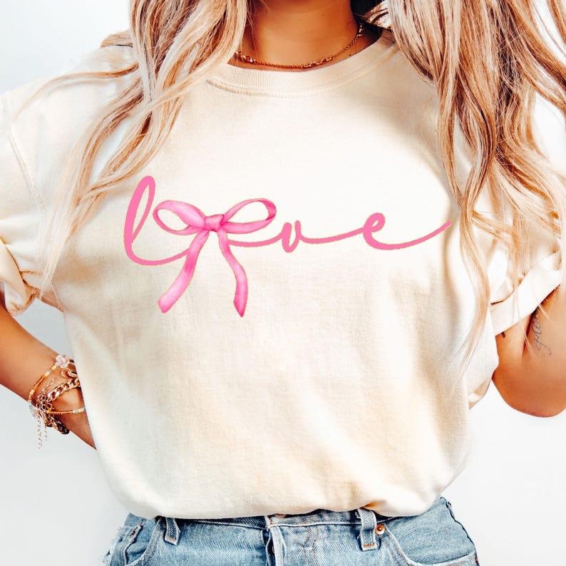Love Coquette T-Shirt/Sweatshirt,Soft Fabric, Womenswear Tops Hoodie | PrintMintTees.com