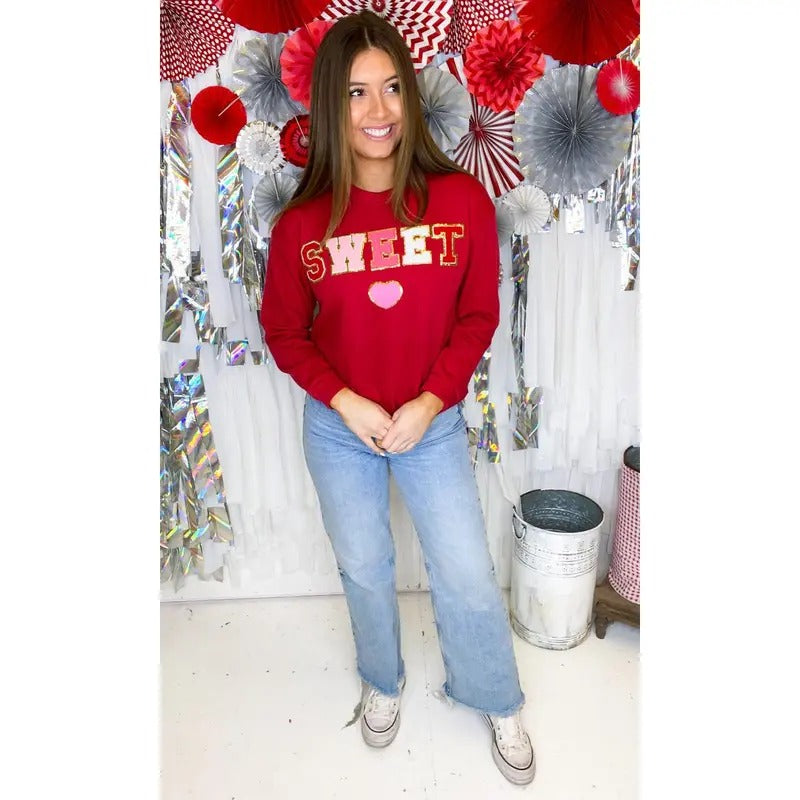 Sweet Heart Ideal Chenille Sweatshirt Shirt Hoodie | PrintMintTees.com