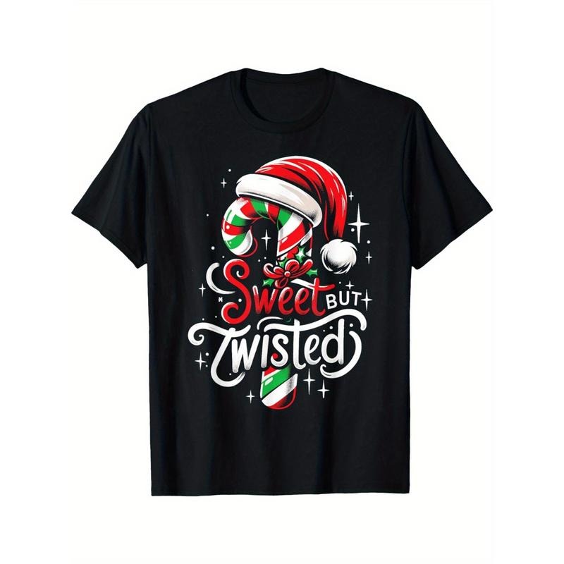 Sweet but twisted candy cane Christmas humor men's t-shirt made in usa Hoodie Sweatshirt | PrintMintTees.com