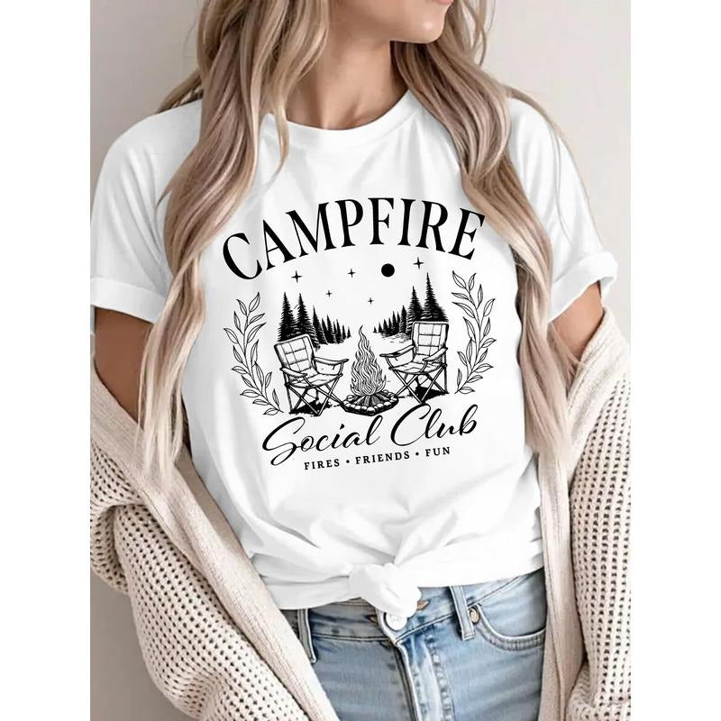 T - Shirt for Outdoor Enthusiasts: Join the Campfire Social Club for Fires, Friends & Fun style 02 Hoodie Sweatshirt |...