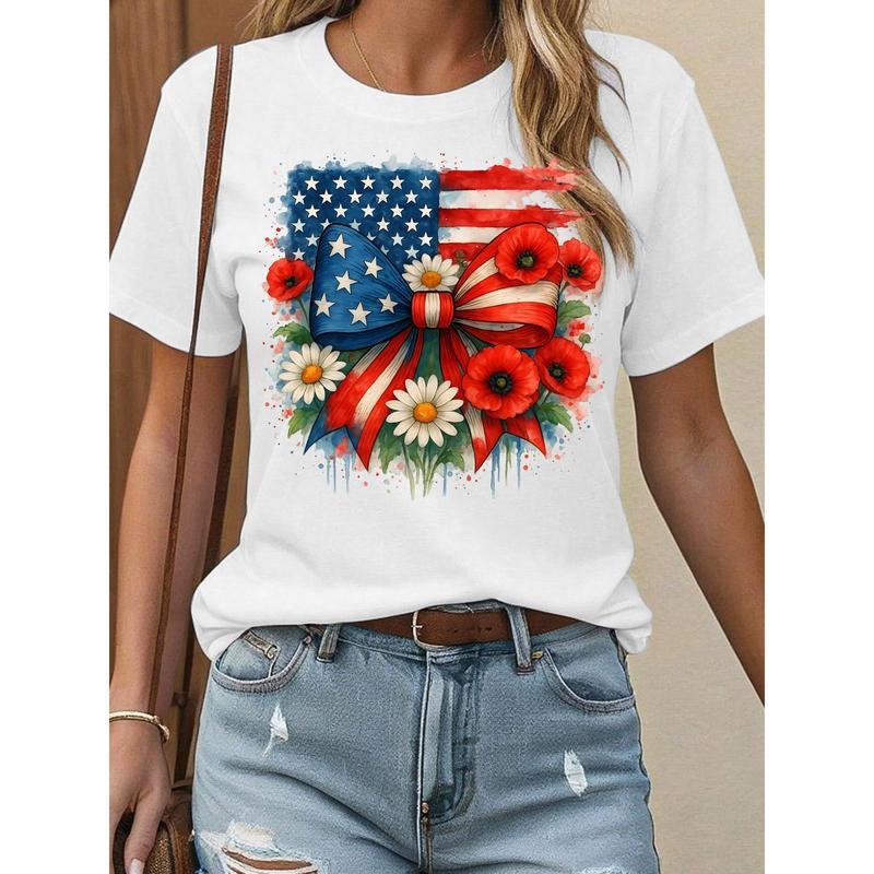 T - Shirt for Patriotic Style: Flaunt a Bow - and - Flower - Themed Graphic style 02 Hoodie Sweatshirt | PrintMintTees.com