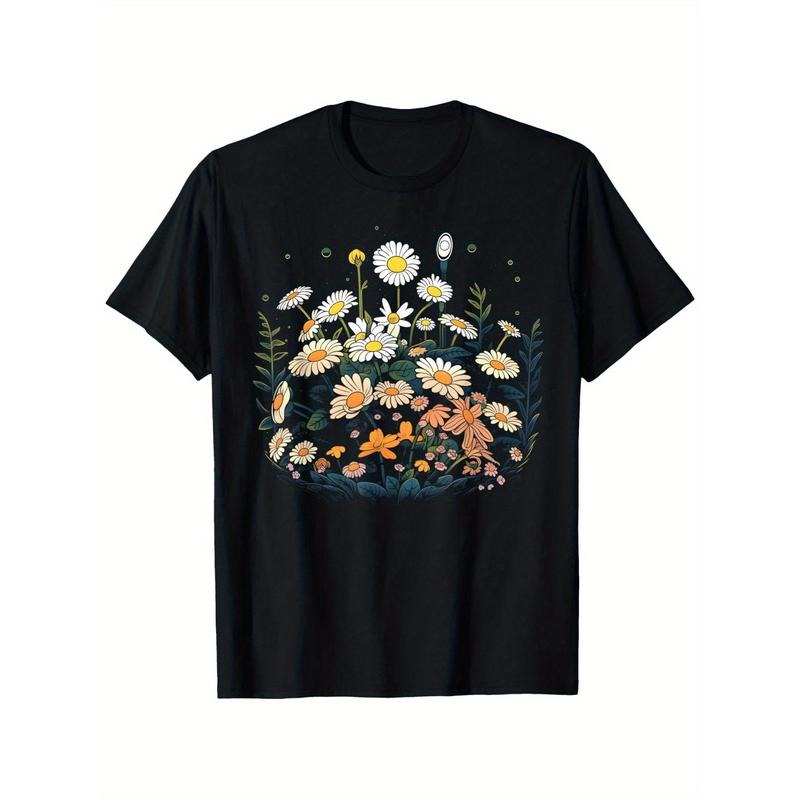 T - Shirt with Exquisite Floral Art: Delicate Daisy and Wildflower Bouquet Design style 02 Hoodie Sweatshirt |...