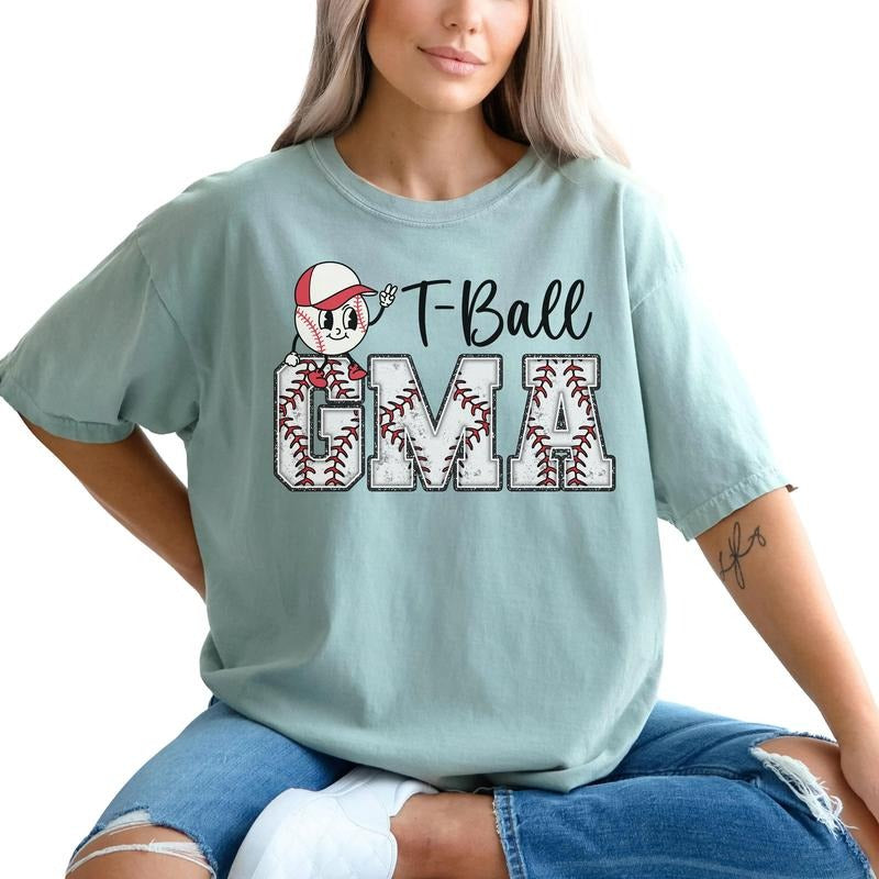 T Ball Grandma Shirt, Mother's Day Gift, Baseball Nana Tee, Cute T Ball Grammy Gift, Nana Life Shirts, Unisex T-Shirt,...