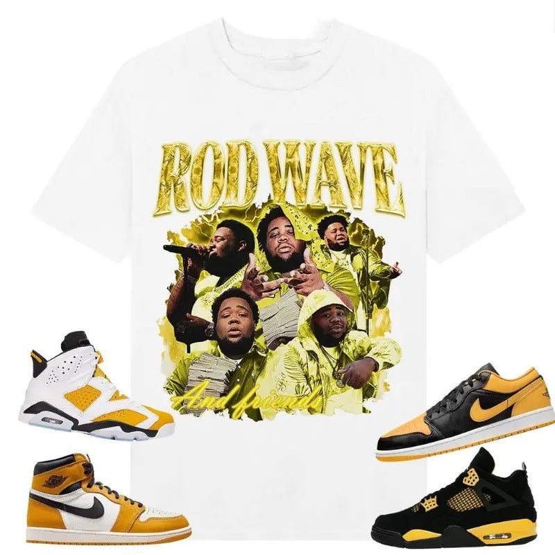 T-Shirt white to match A J 6s Yellow Ochre, A J 1 Yellow O.chre, A J 4 Thunder, Rd Wave, Shirt To Match Sneaker Hoodie...