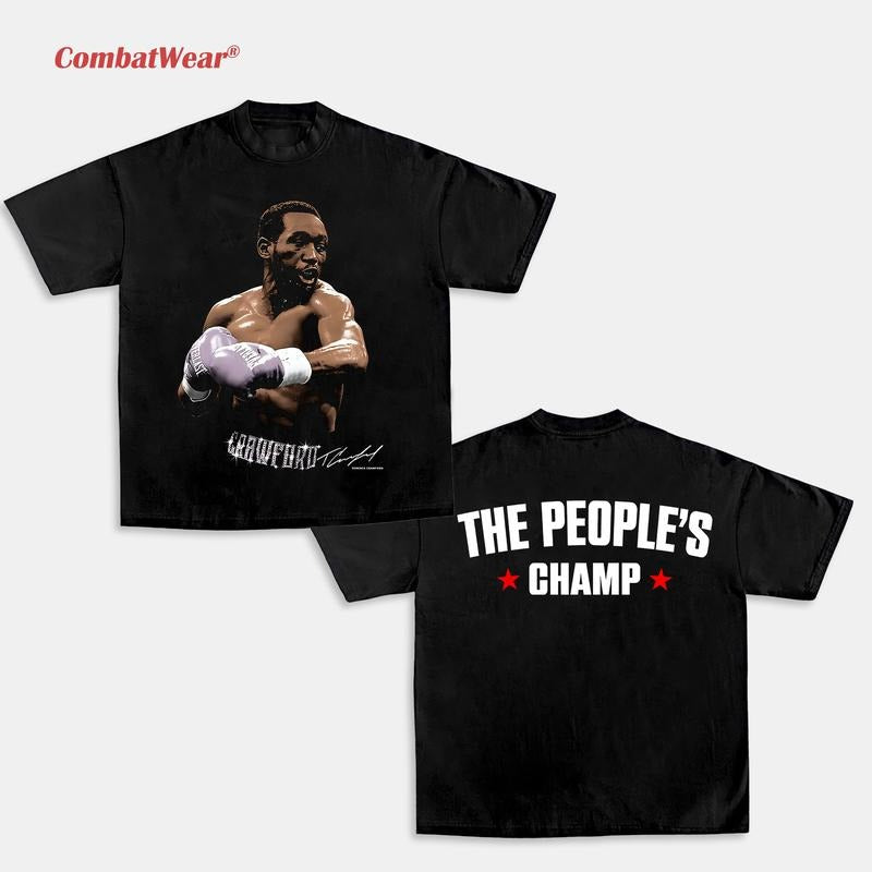 TERENCE CRAWFORD Retro Fight Night Shirt Vintage Boxing Streetwear Boxing Fighters T-Shirts, Hoodie, Sweatshirt