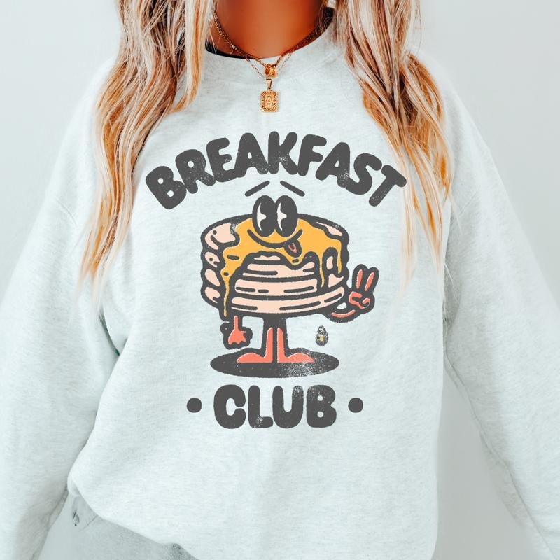 THE BREAKFAST CLUB FRONT OVERSIZED Y2K CREWNECK SWEATSHIRT CASUAL COTTON Fabric Piece Shirt Hoodie | PrintMintTees.com