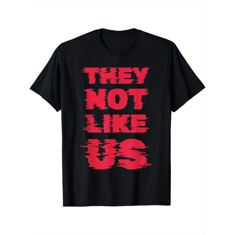 THEY NOT LIKE US NOT LIKE US T-Shirt Cotton Crew Neck T-Shirt, Casual Soft Men's T-Shirt Summer Tee made in usa Hoodie...