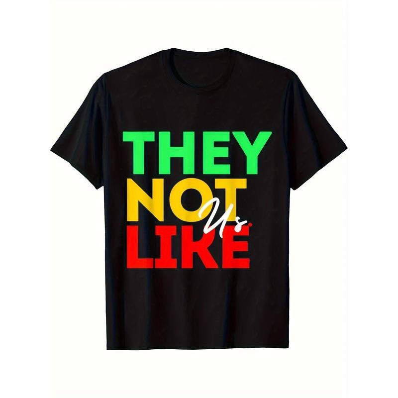 THEY NOT LIKE US T-Shirt Cotton Crew Neck T-Shirt, Casual Soft Men's T-Shirt Summer Tee made in usa Hoodie Sweatshirt