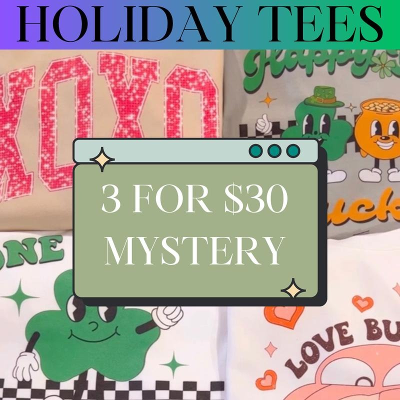 THREE HOLIDAY GRAPHIC T-SHIRTS (GILDAN T-SHIRT, CASUAL SHIRT UNISEX, CHRISTMAS CLOTHING, GRAPHIC APPAREL, HOLIDAY SHIRT)...