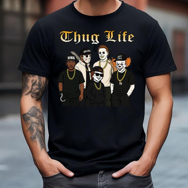 THUGLIFE Shirt, Horror Characters Shirt, Trending Shirt style 03 Hoodie Sweatshirt | PrintMintTees.com