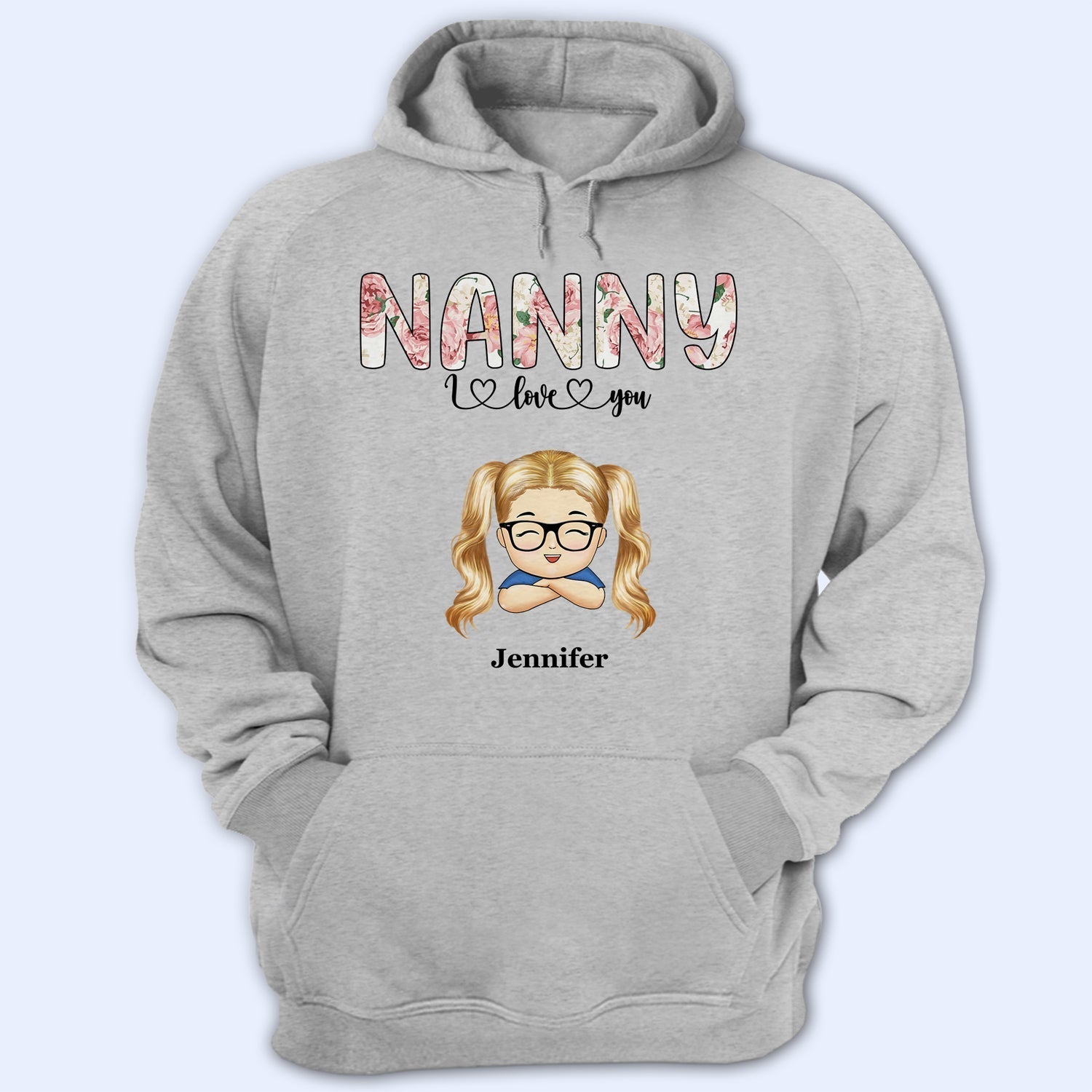 Nana, Mom, Auntie We Love You Floral - Birthday, Loving Gift For Mother, Grandma, Grandmother - Personalized T Shirt