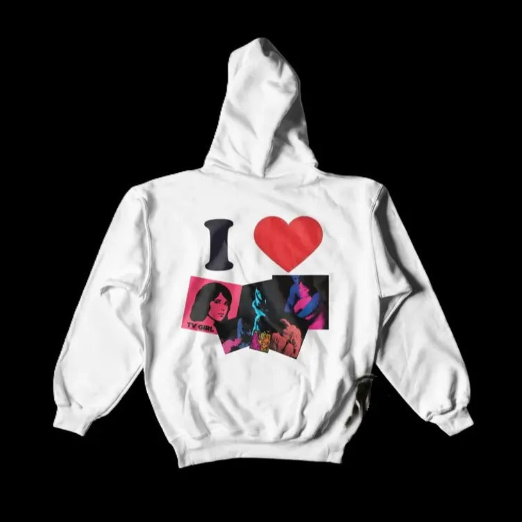 TV Girl Exclusive Hoodie - Unisex Indie Music Band Merch - I Love TV Girl Hooded Sweatshirt - Music Lover Gift
