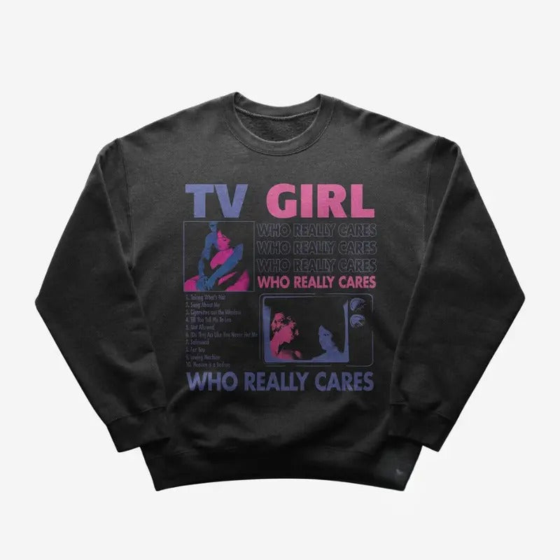 TV Girl Sweatshirt  Pop Music Sweatshirt  Blue Hair  Not Allowed  The Blonde  French Exit  TV Girl Merch  Crewneck...